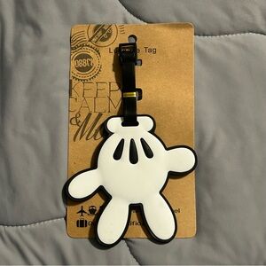 Disney Mickey Mouse Glove Luggage Tag Travel ID Holder Bag Tag Backpack Hanger